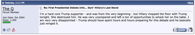 Illustration for article titled Even Stormfront Thinks Hillary Clinton Won The Debate